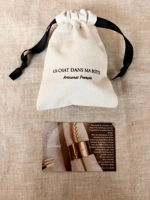 APHRODITE | Rond de serviette doré en laiton personnalisable avec GRIGRI de votre choix - Taille L