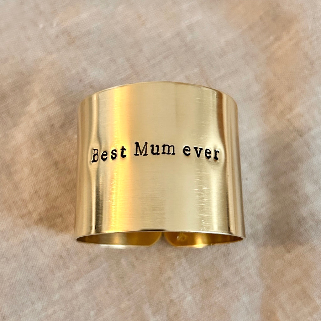 Best Mum ever | Série - Déjà gravé 🍀 Rond en laiton brut gravé (2 diamètres possibles)