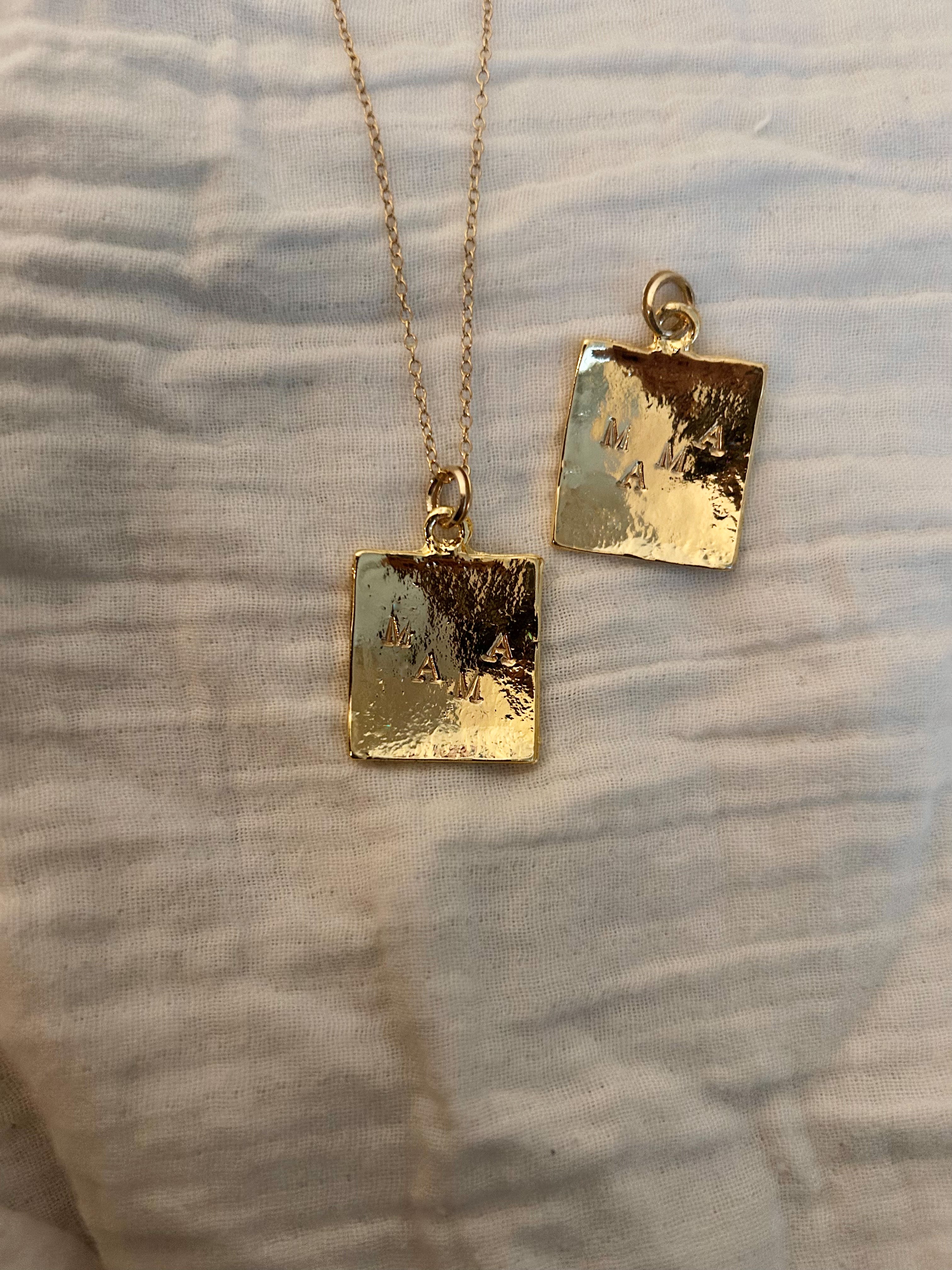 Collier MAMA or brillant