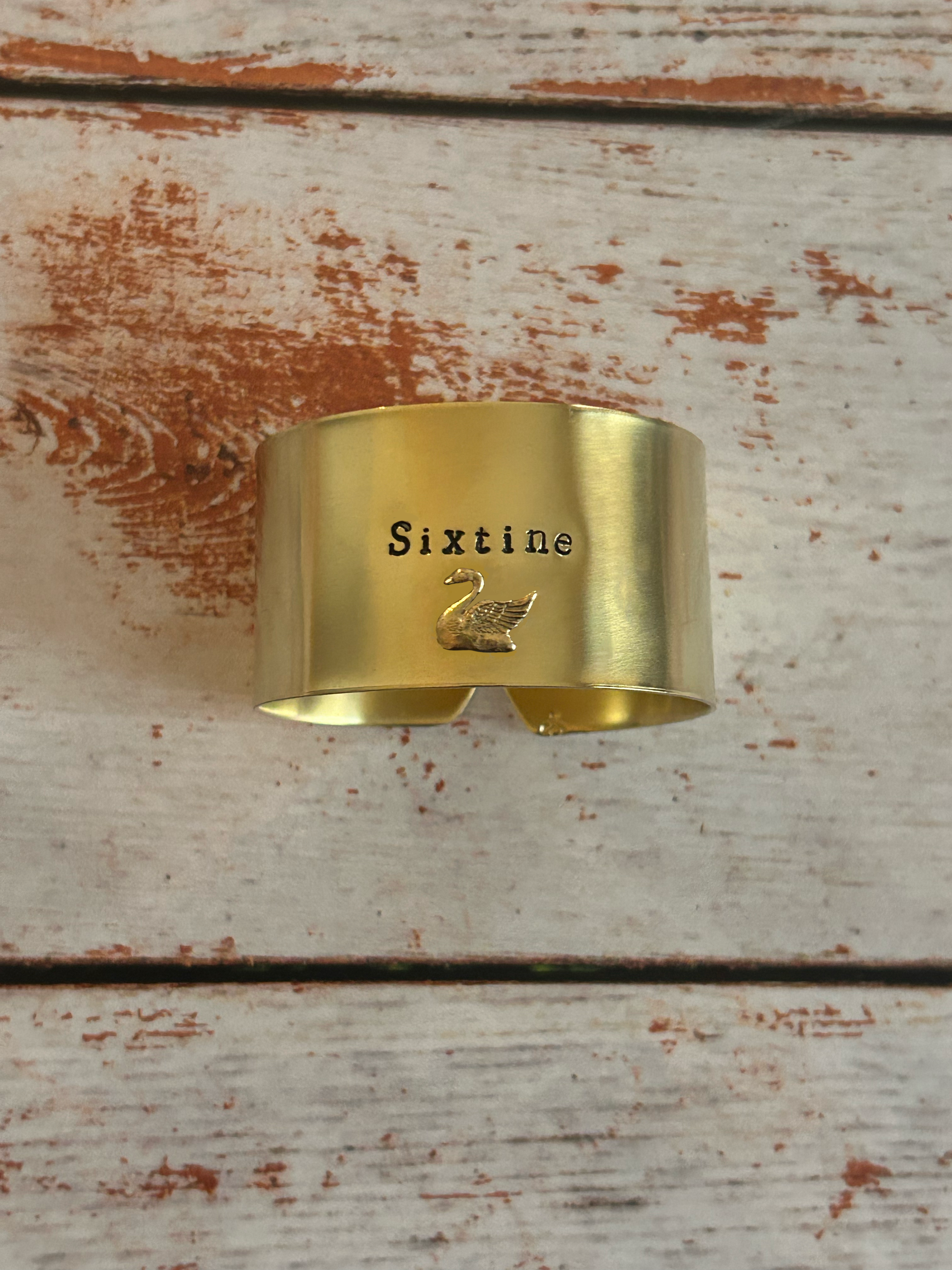 EDITION LIMITÉE | Collection Ornements | Cygne | Rond de serviette personnalisable - Diamètre large ⌀5 cm