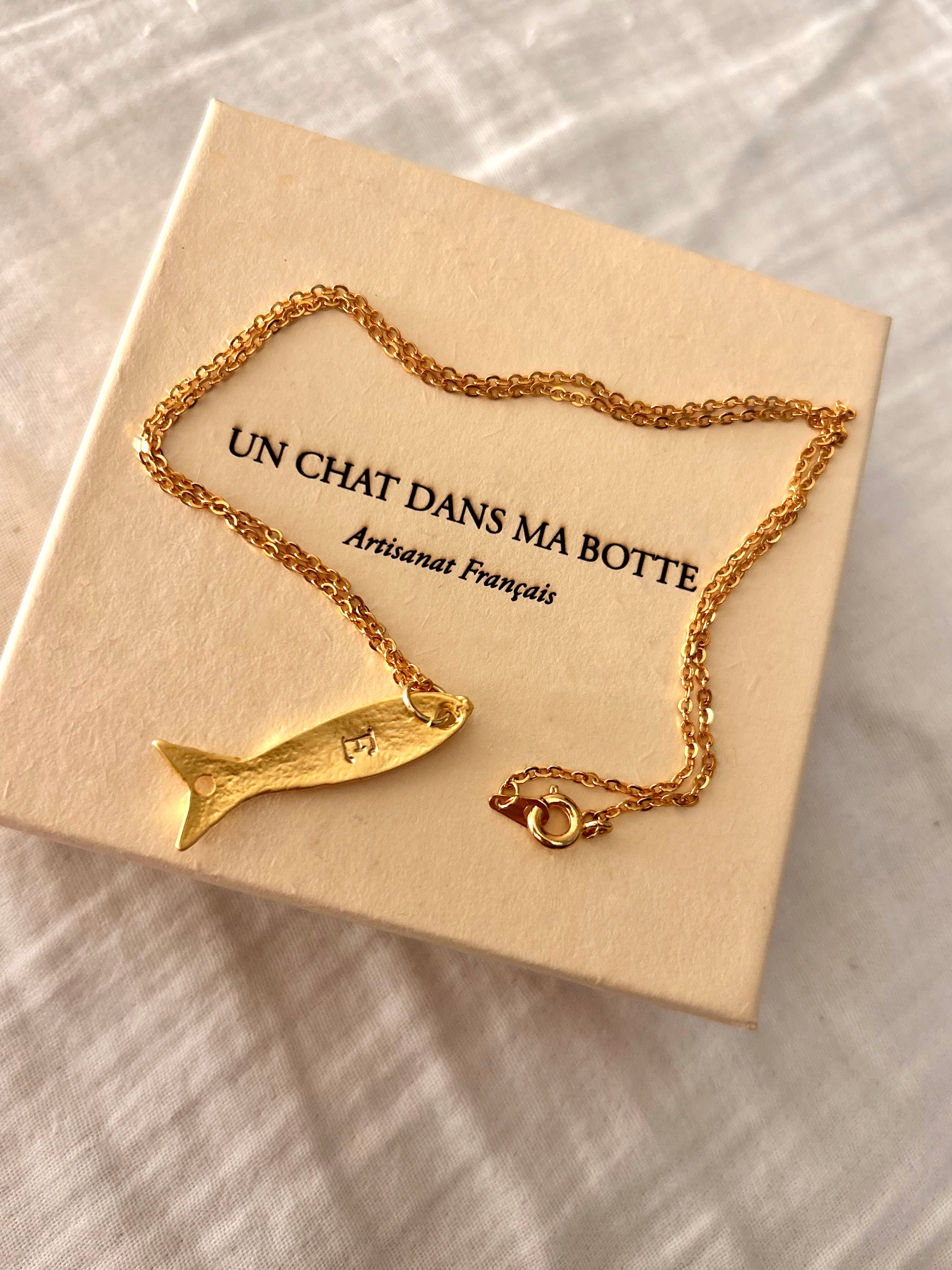 Collier Neptune personnalisable initiale