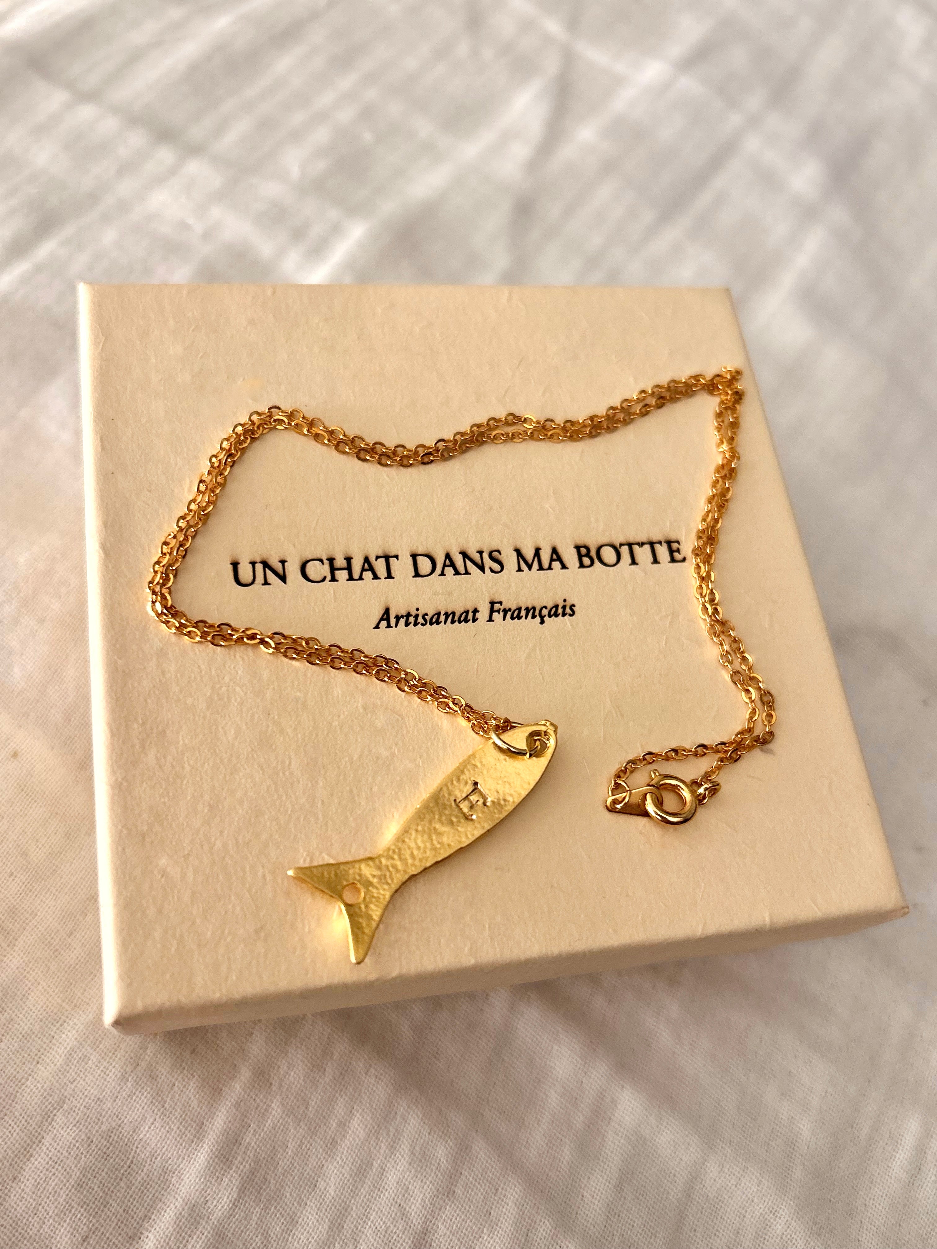 Collier Neptune personnalisable initiale