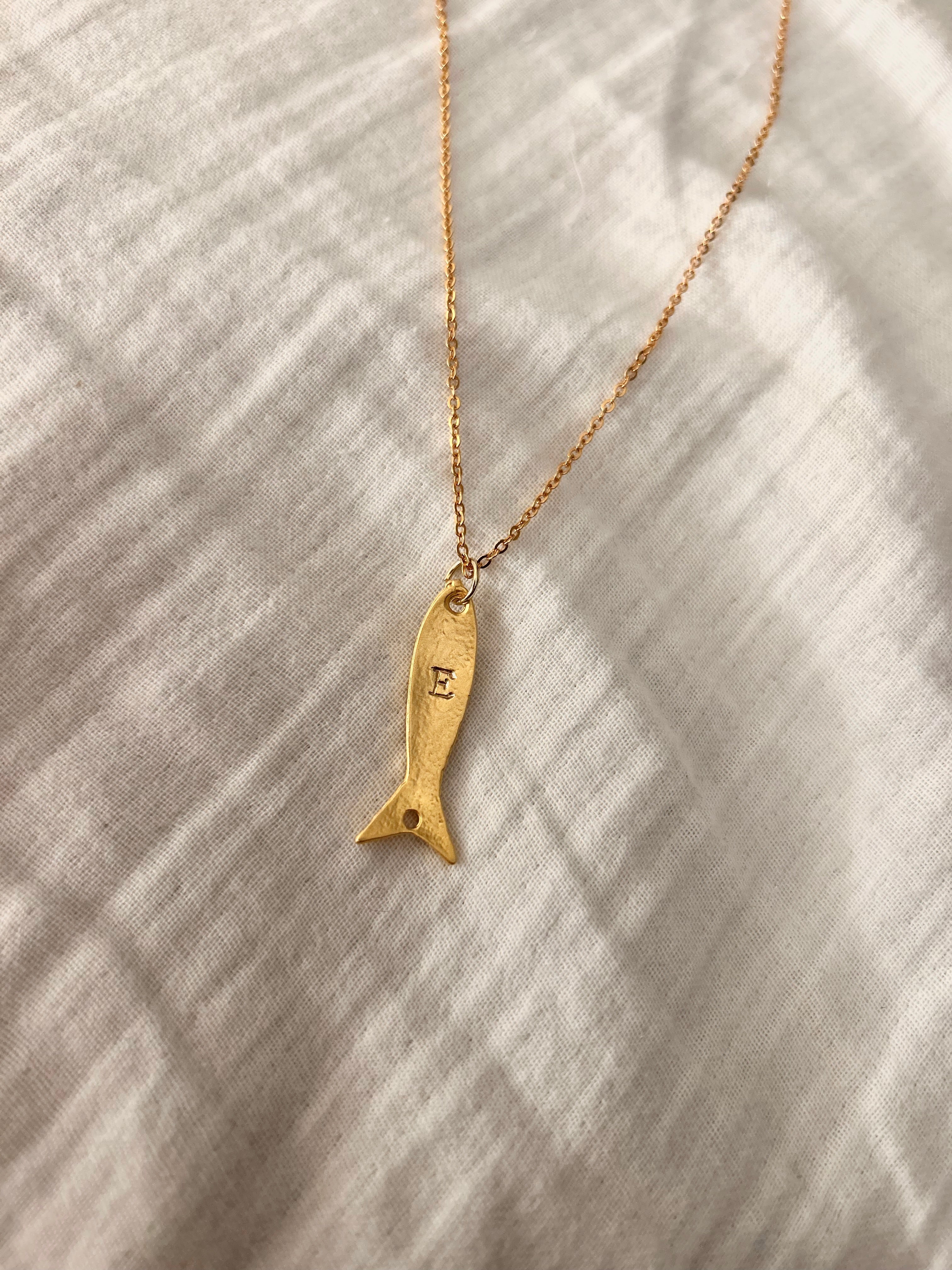 Collier Neptune personnalisable initiale