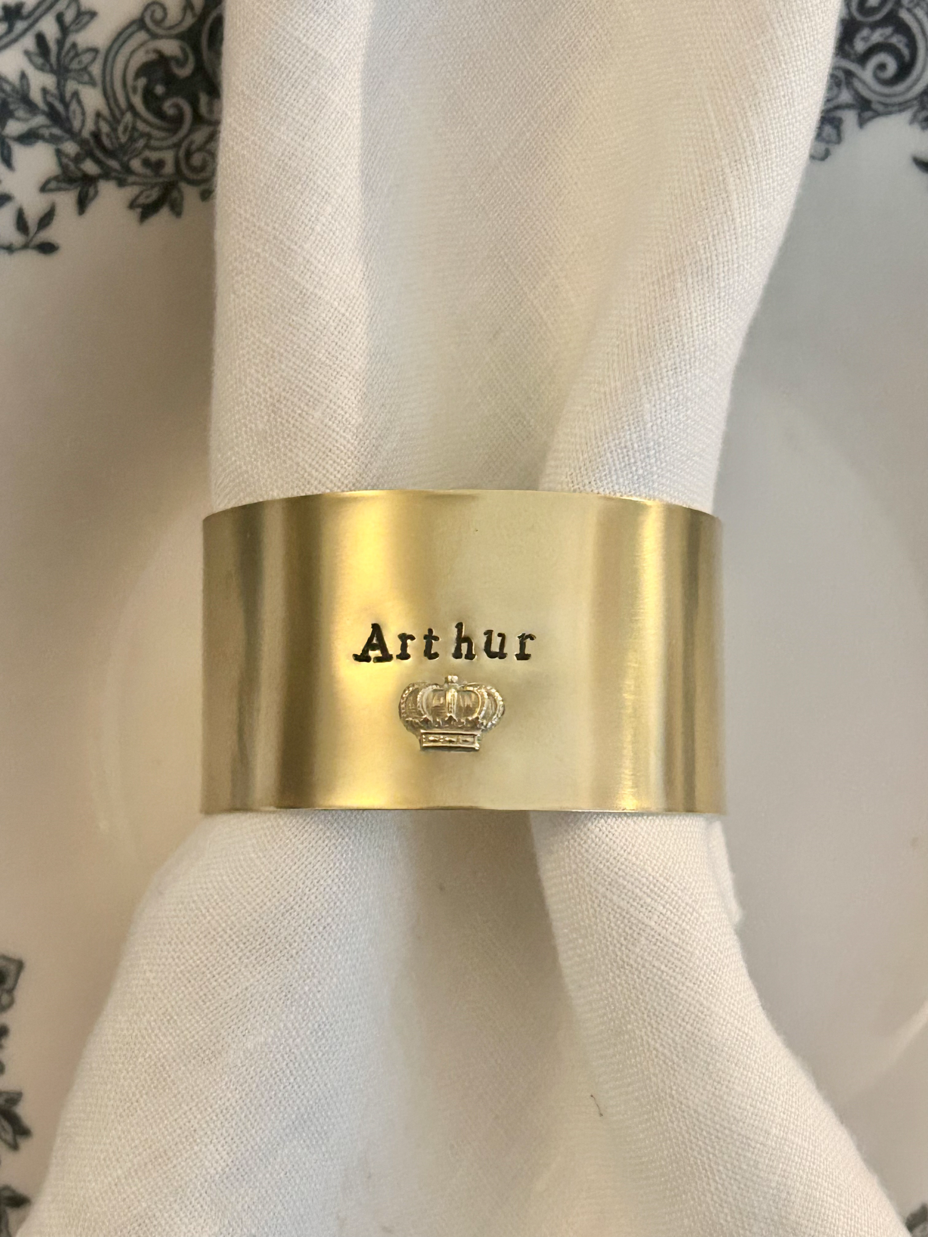EDITION LIMITÉE | Collection Ornements | Couronne | Rond de serviette personnalisable - Diamètre large ⌀5 cm