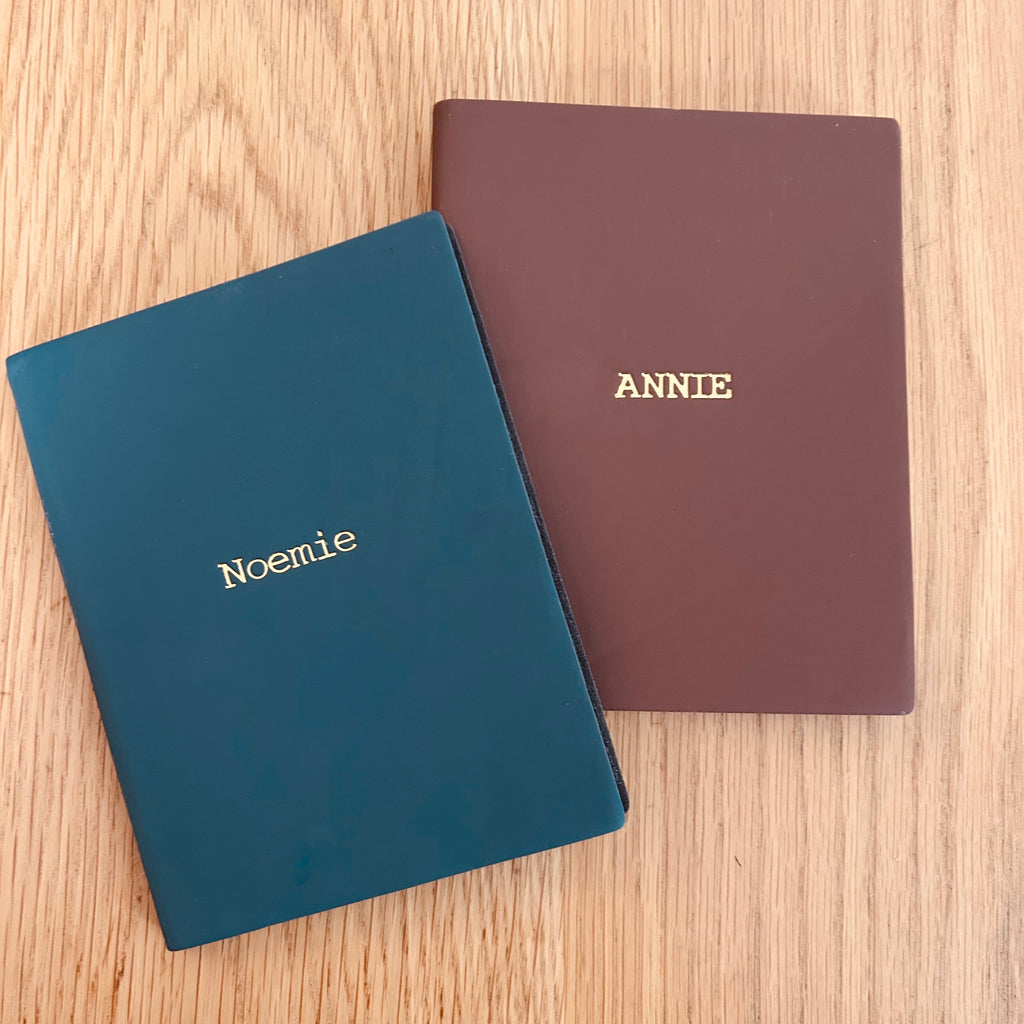 Carnet à personnaliser avec une dorure à l’or chaud