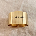 Papa Cool | Série - Déjà gravé 🍀 Rond en laiton brut gravé (2 diamètres)