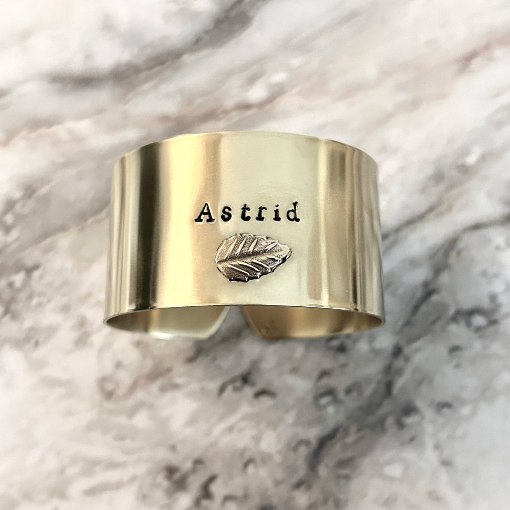 EDITION LIMITÉE | Collection Ornements | Feuille de châtaignier  | Rond de serviette personnalisable - Diamètre large ⌀5 cm