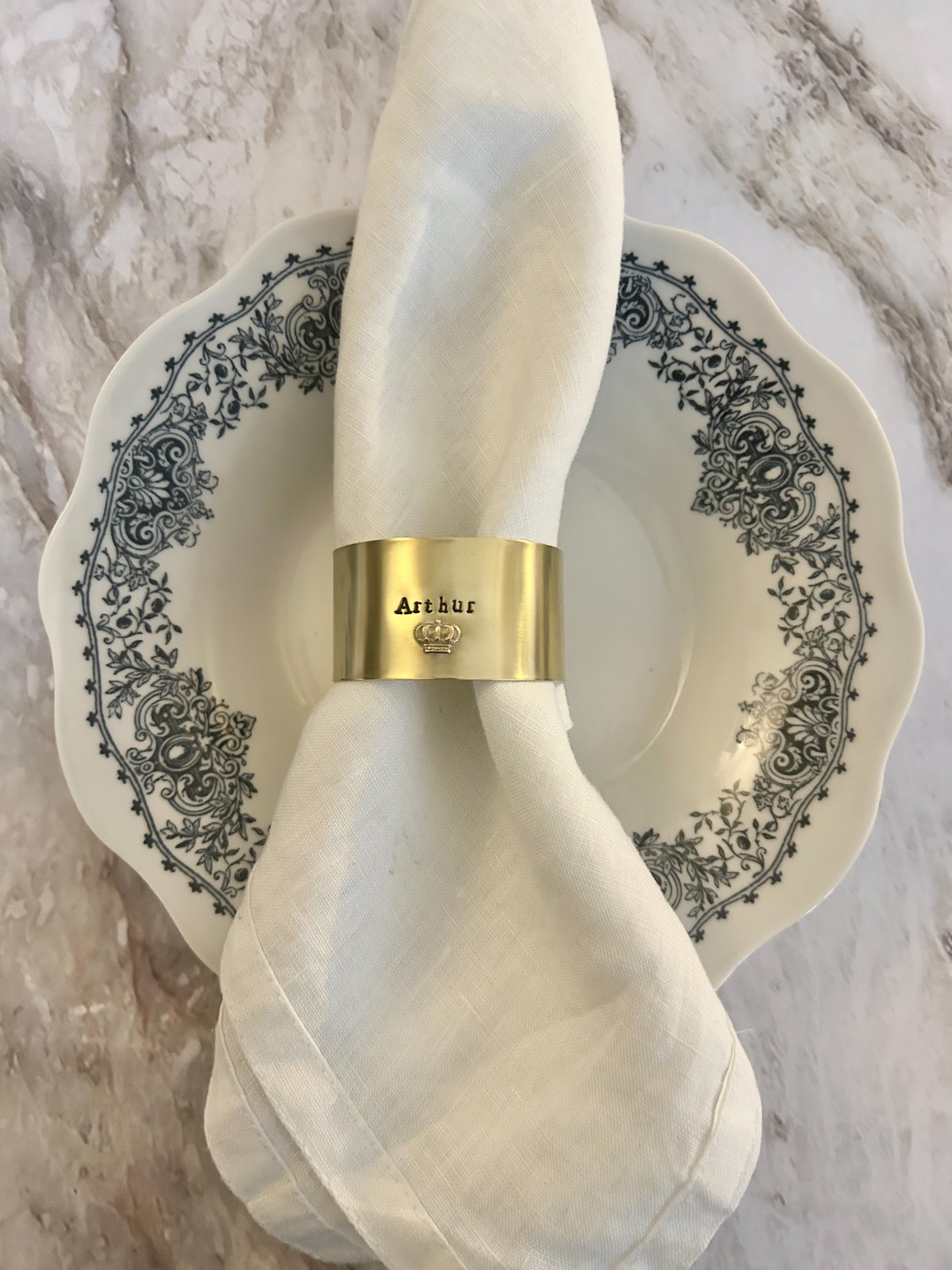 EDITION LIMITÉE | Collection Ornements | Couronne | Rond de serviette personnalisable - Diamètre large ⌀5 cm