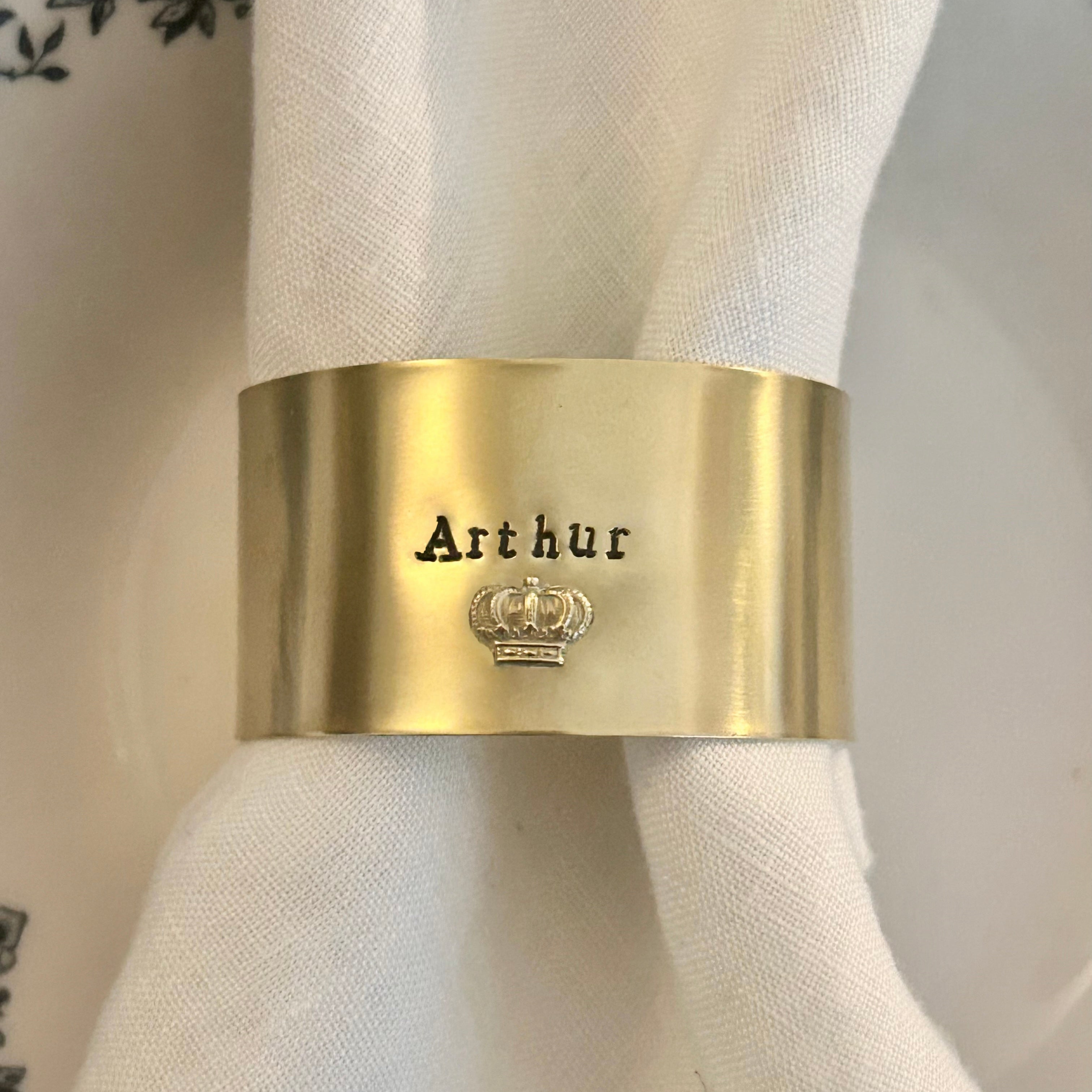 EDITION LIMITÉE | Collection Ornements | Couronne | Rond de serviette personnalisable - Diamètre large ⌀5 cm