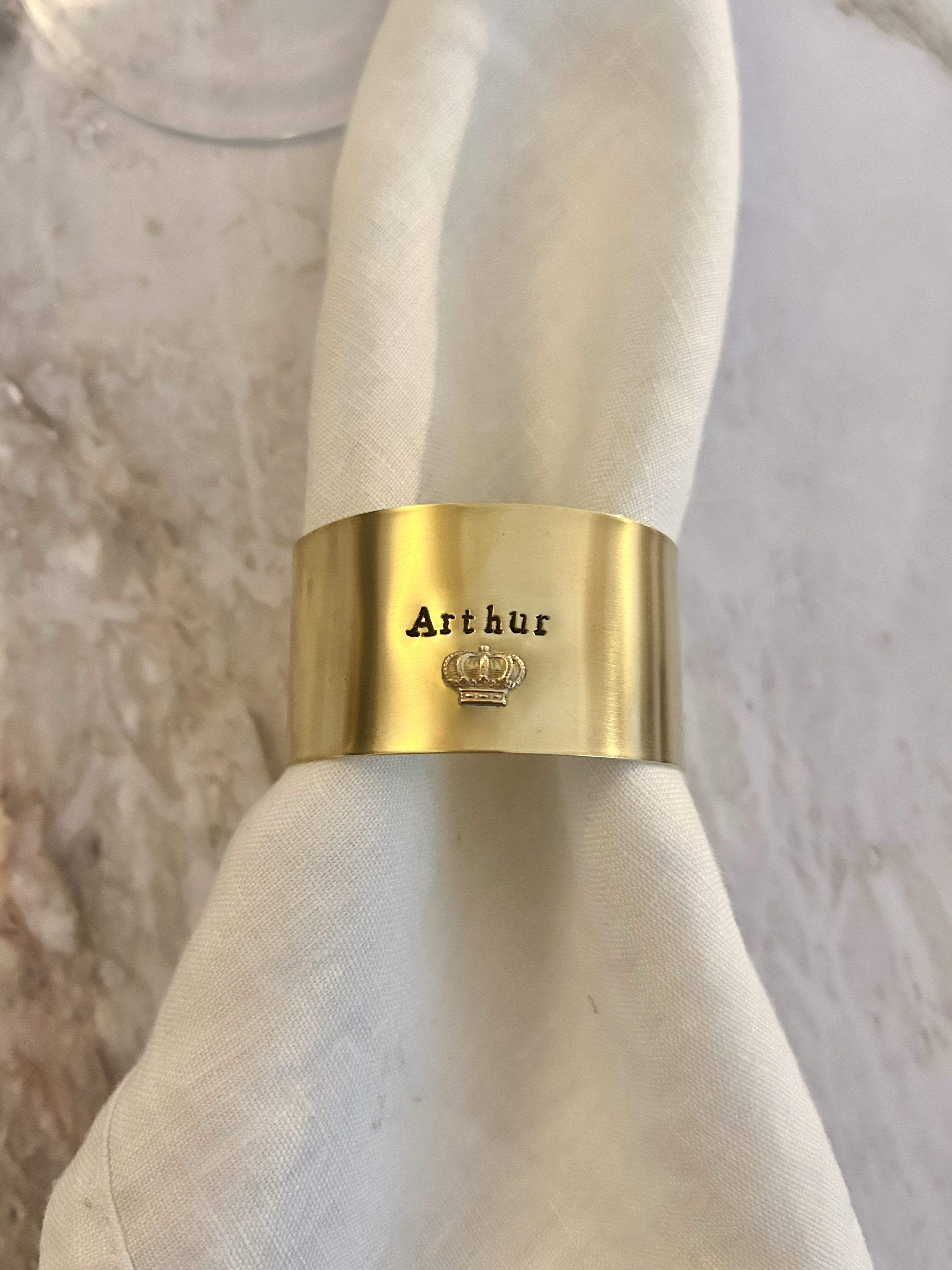 EDITION LIMITÉE | Collection Ornements | Couronne | Rond de serviette personnalisable - Diamètre large ⌀5 cm