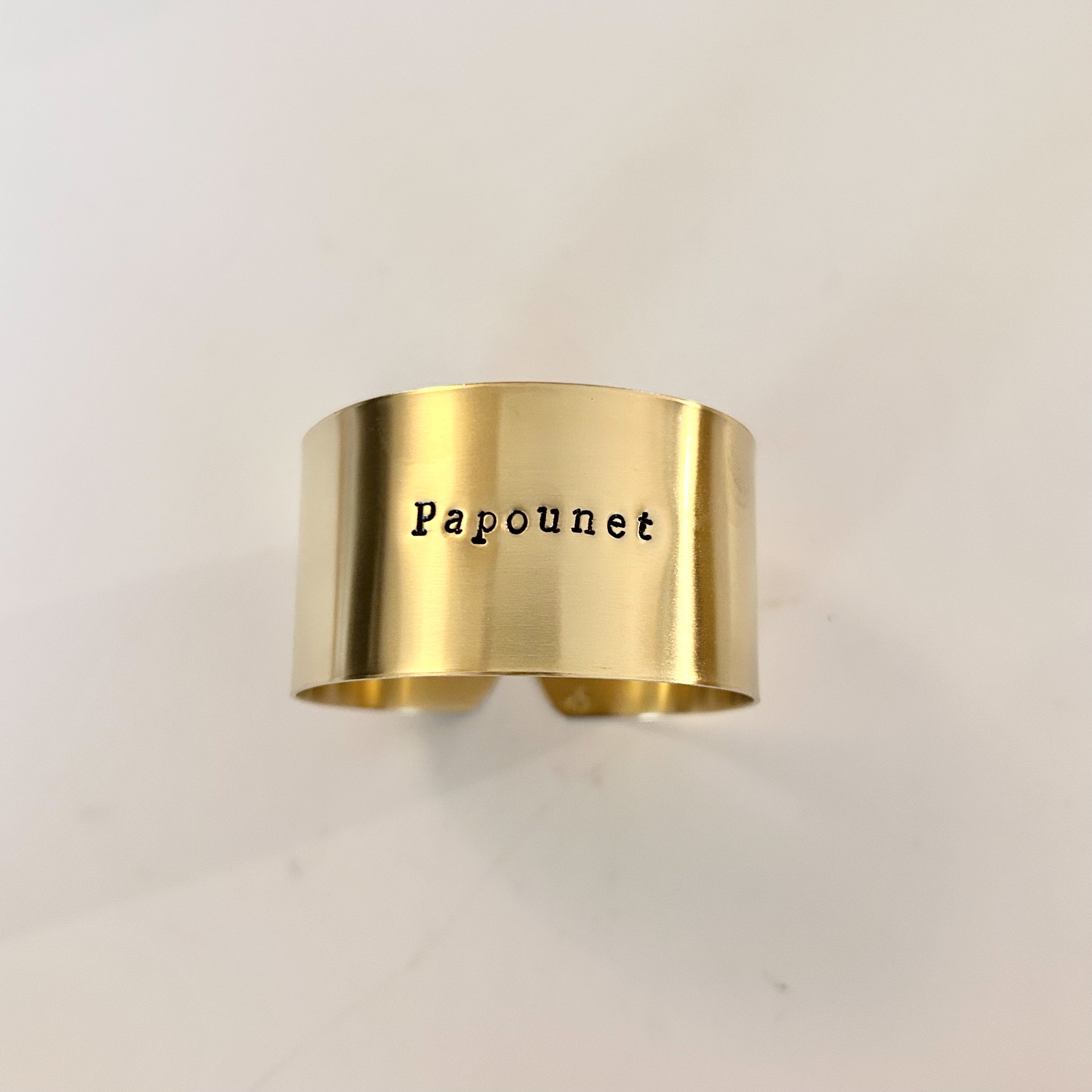 Papounet | Série - Déjà gravé 🍀 Rond en laiton brut gravé (2 diamètres)