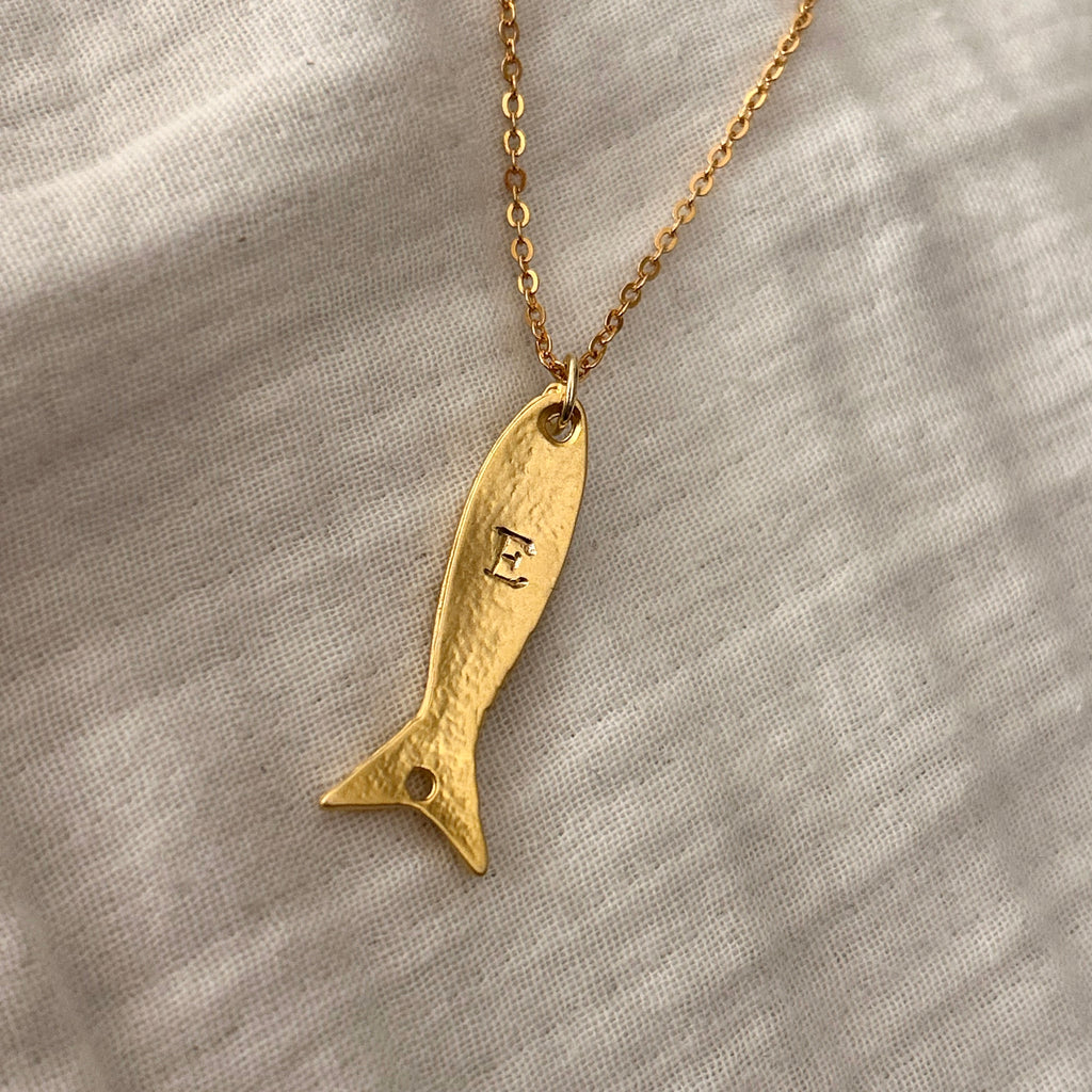 Collier Neptune personnalisable initiale