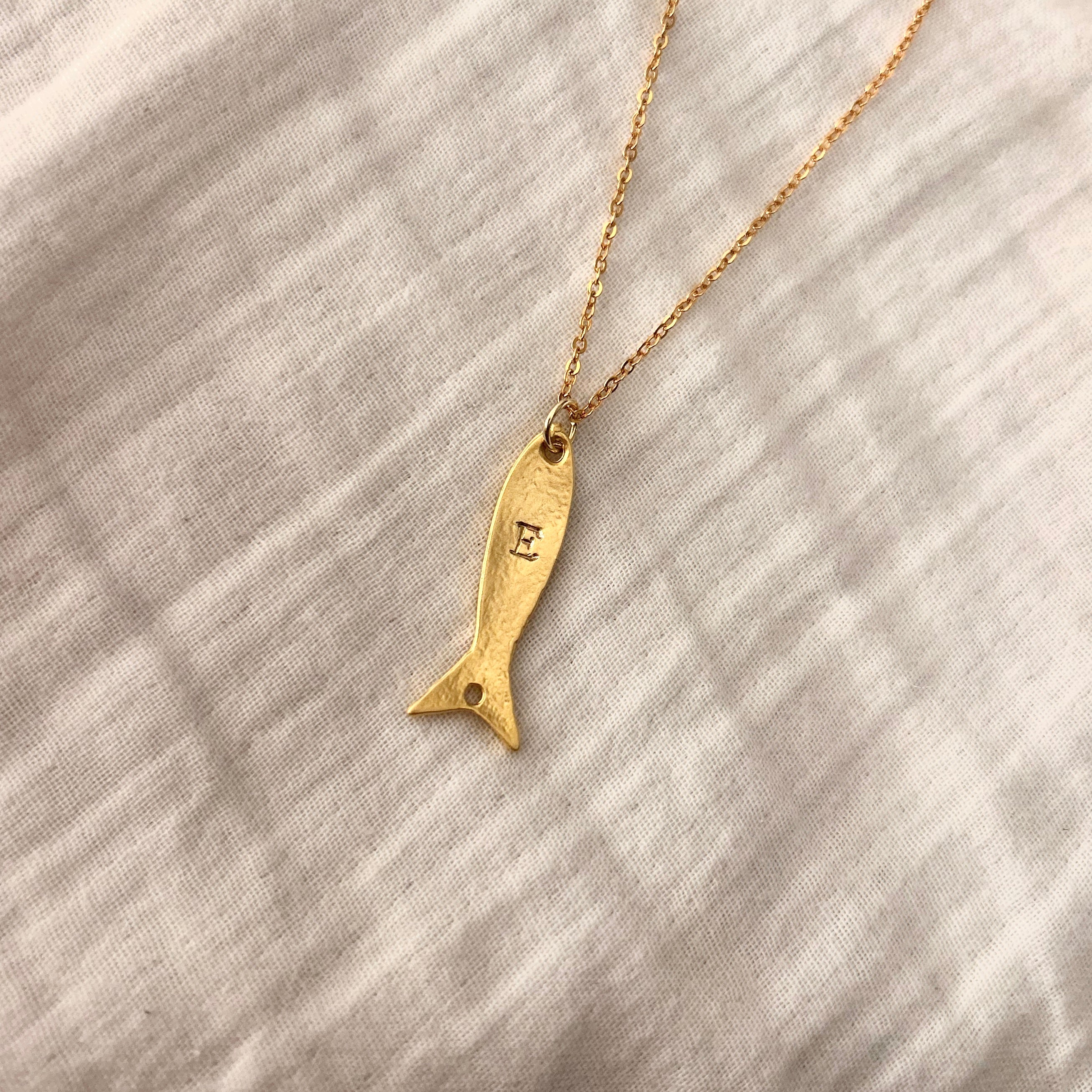 Collier Neptune personnalisable initiale