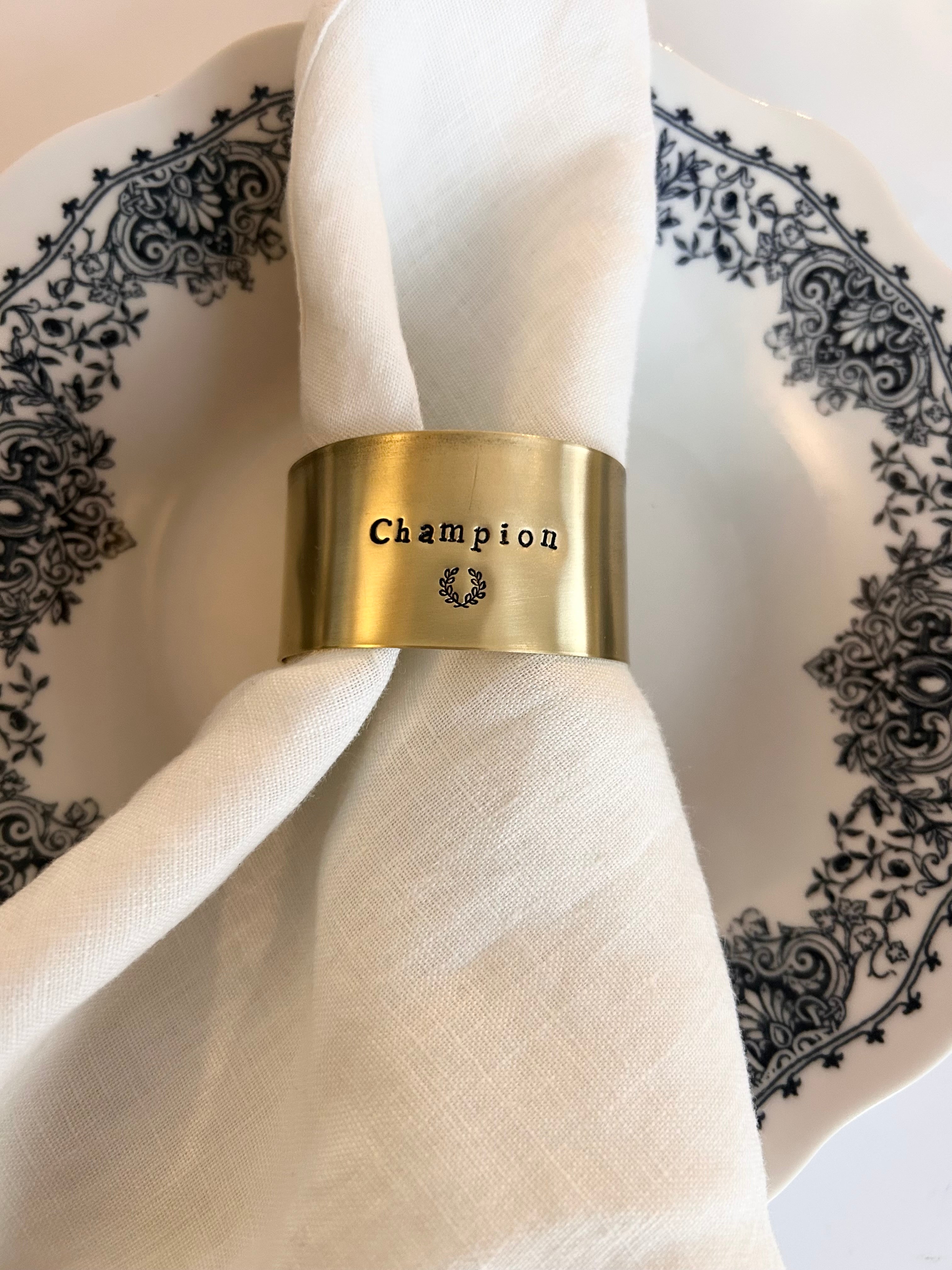 Champion | Série - Déjà gravé 🍀 Rond en laiton brut gravé (2 diamètres)