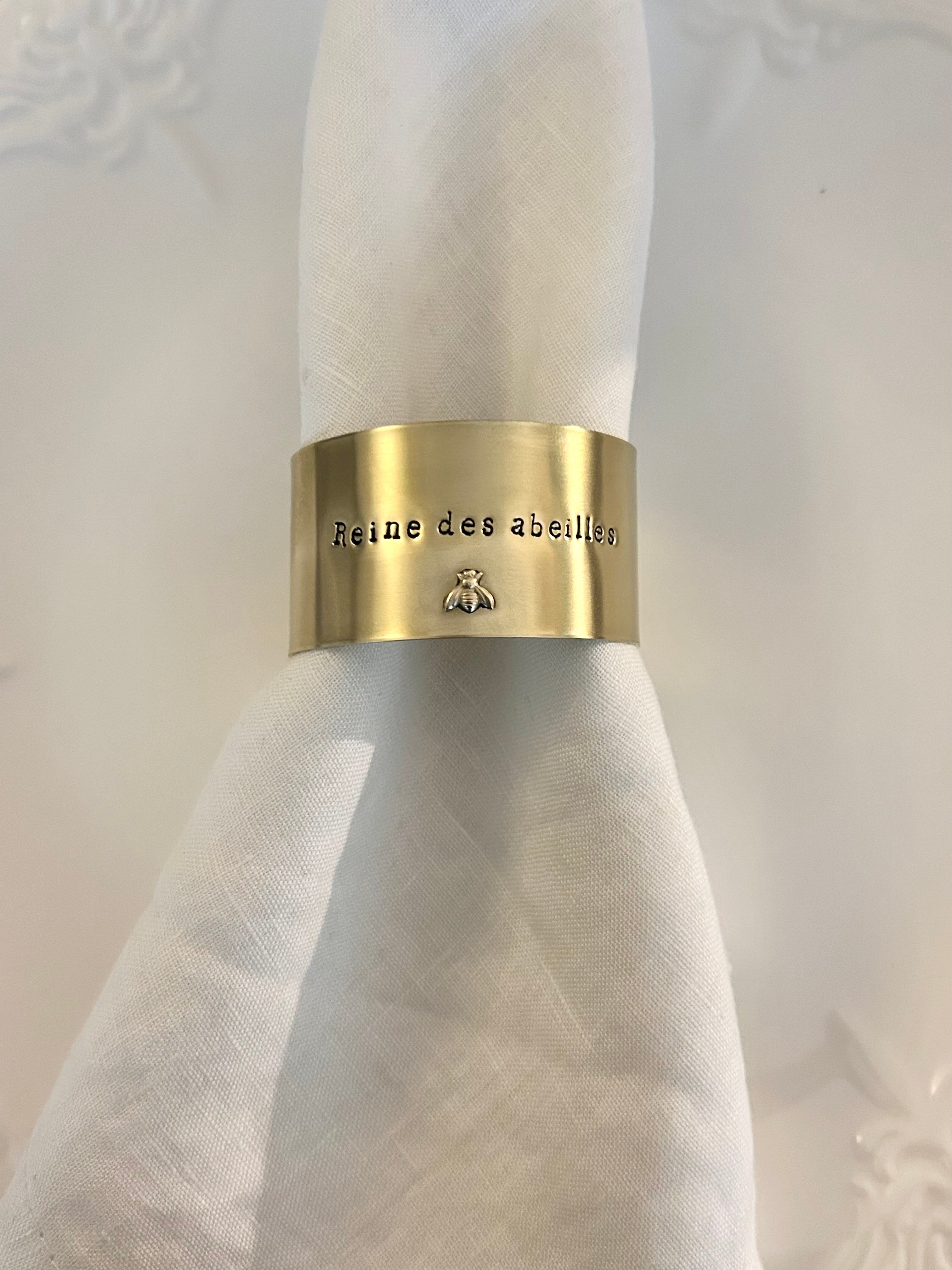 EDITION LIMITÉE | Collection Ornements | Abeille | Rond de serviette personnalisable - Diamètre large ⌀5 cm