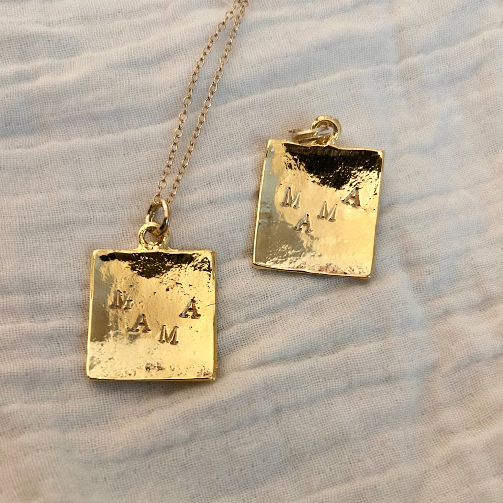 Collier MAMA or brillant