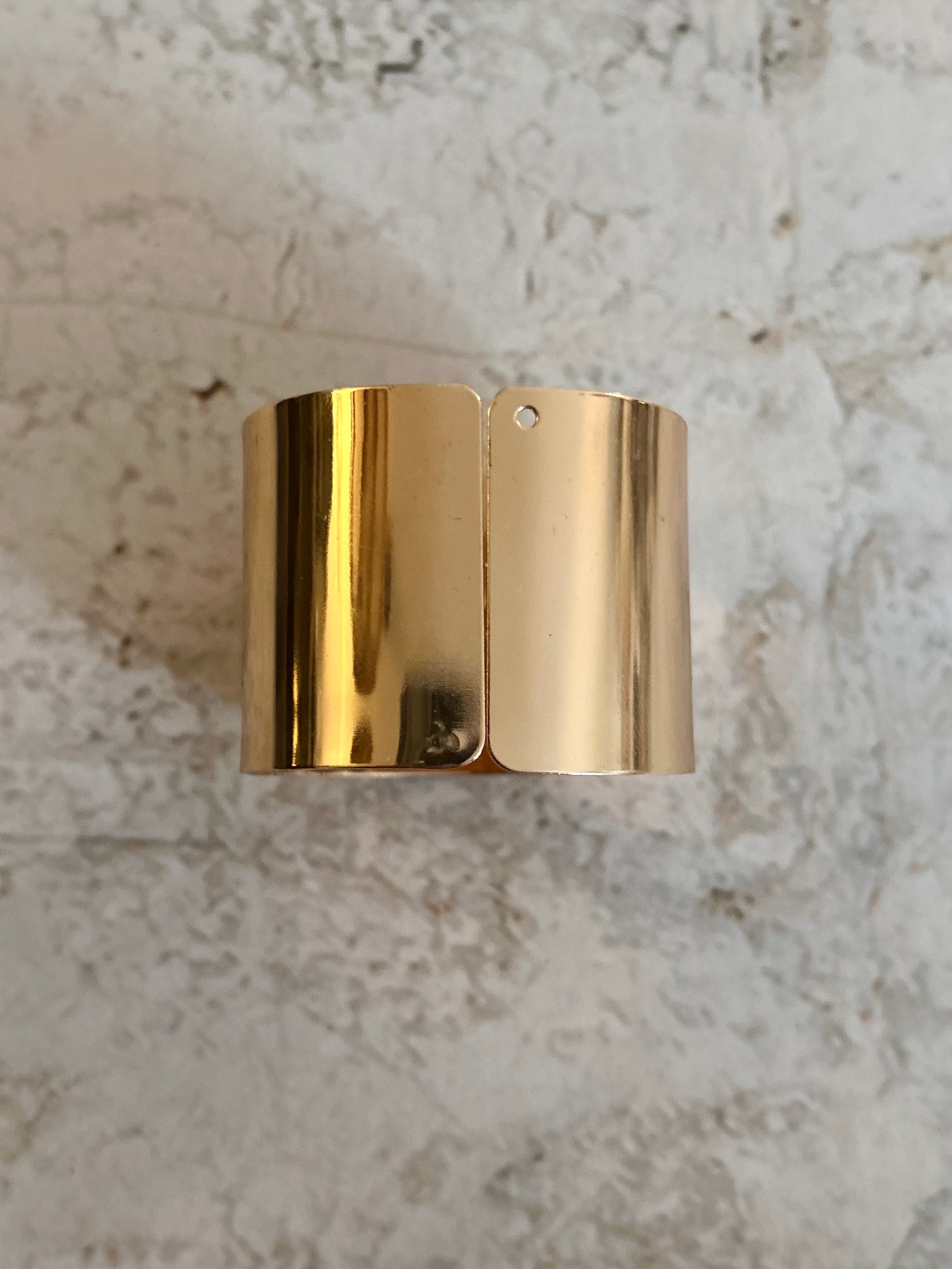 NEO DORÉ | Rond de serviette personnalisable en ACIER inoxydable  doré gravé avec ou sans motif - Diamètre large ⌀5 cm