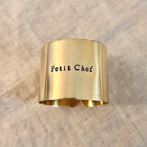 Petit Chef | Série - Déjà gravé 🍀 Rond en laiton brut gravé (2 formats possibles)