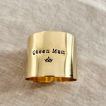 Queen Mum | Série - Déjà gravé 🍀 Rond en laiton brut gravé (2 diamètres)