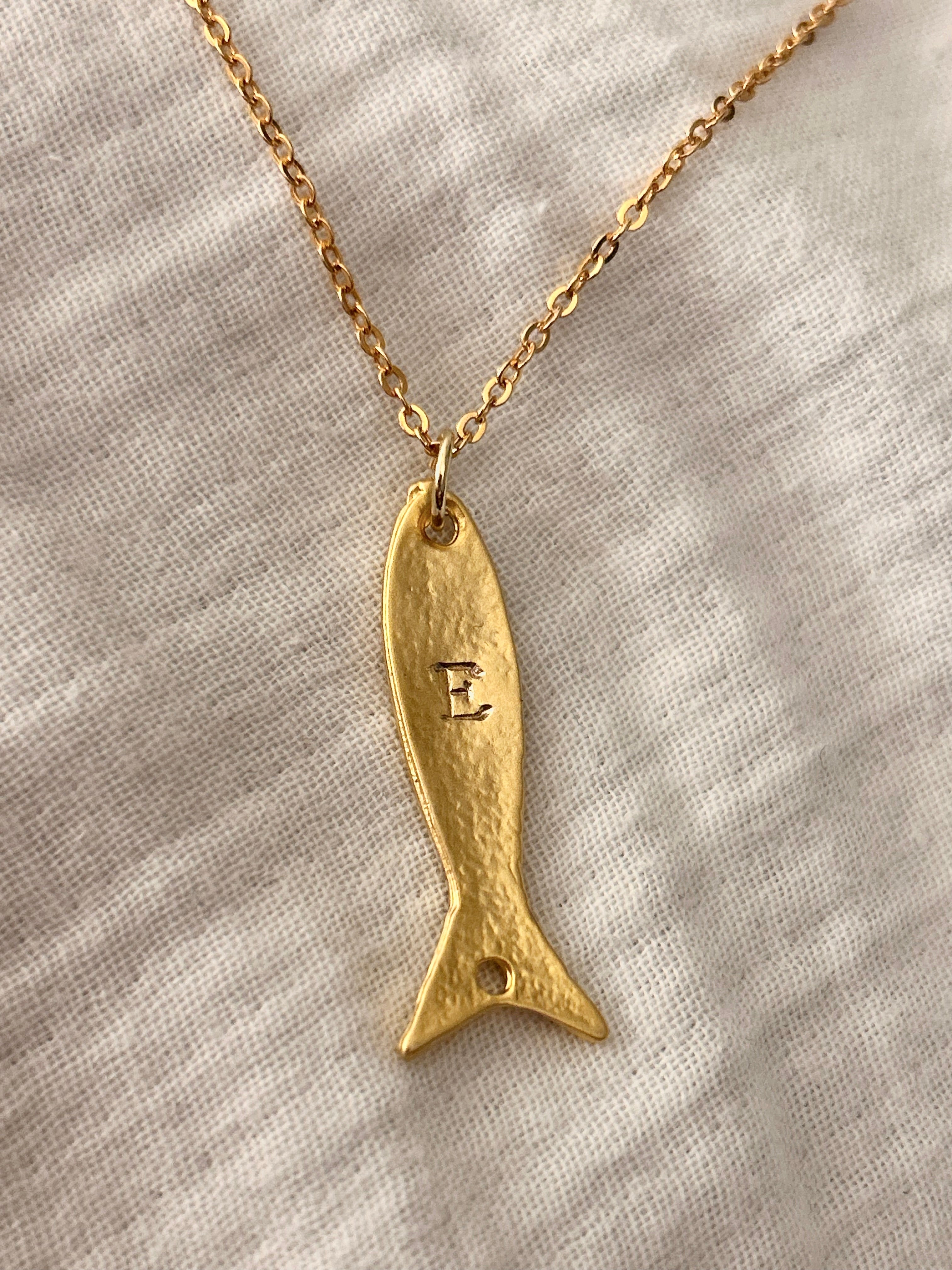 Collier Neptune personnalisable initiale