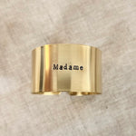 Madame | Série - Déjà gravé 🍀 Rond en laiton brut gravé (2 diamètres)