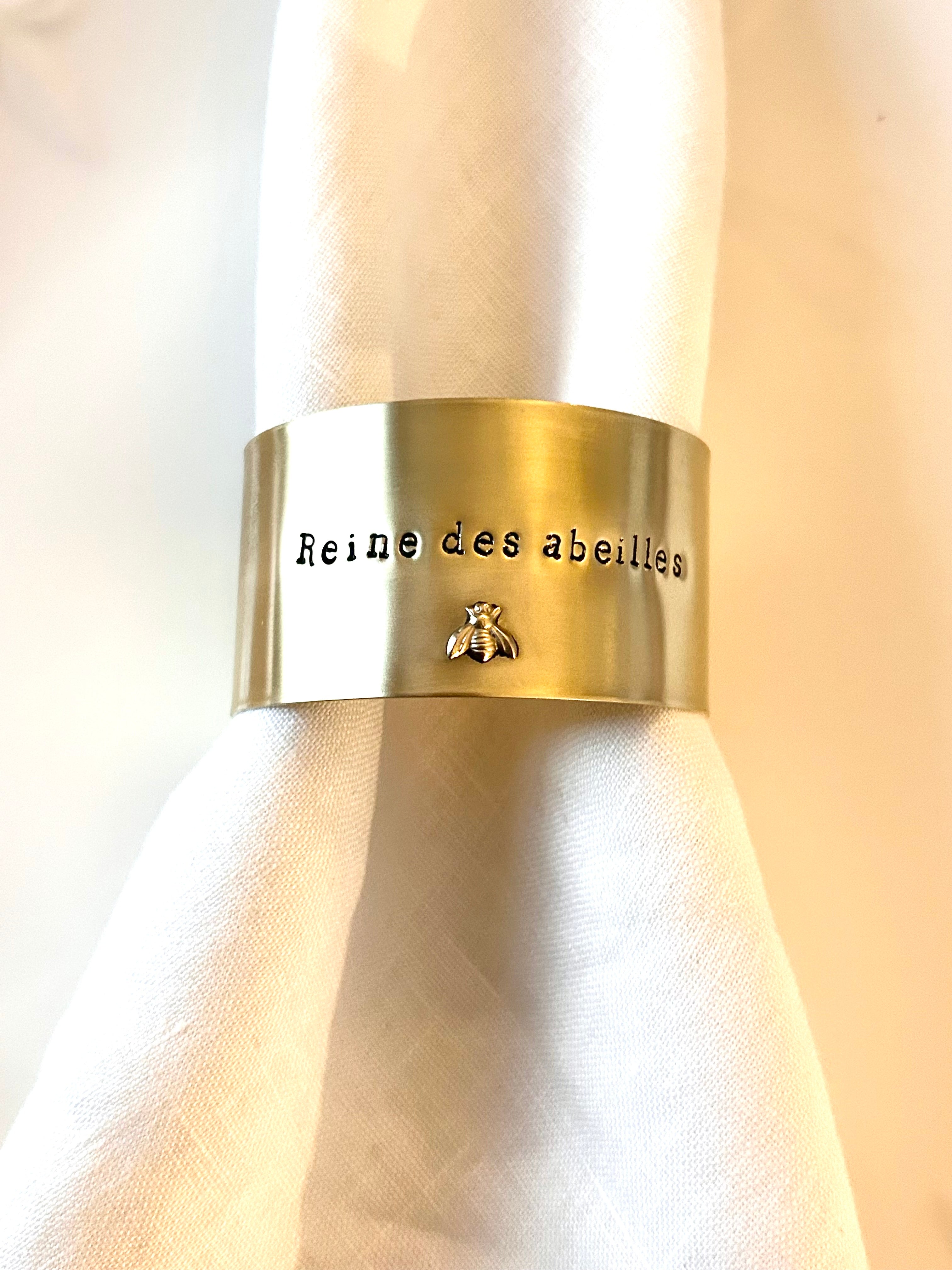 EDITION LIMITÉE | Collection Ornements | Abeille | Rond de serviette personnalisable - Diamètre large ⌀5 cm