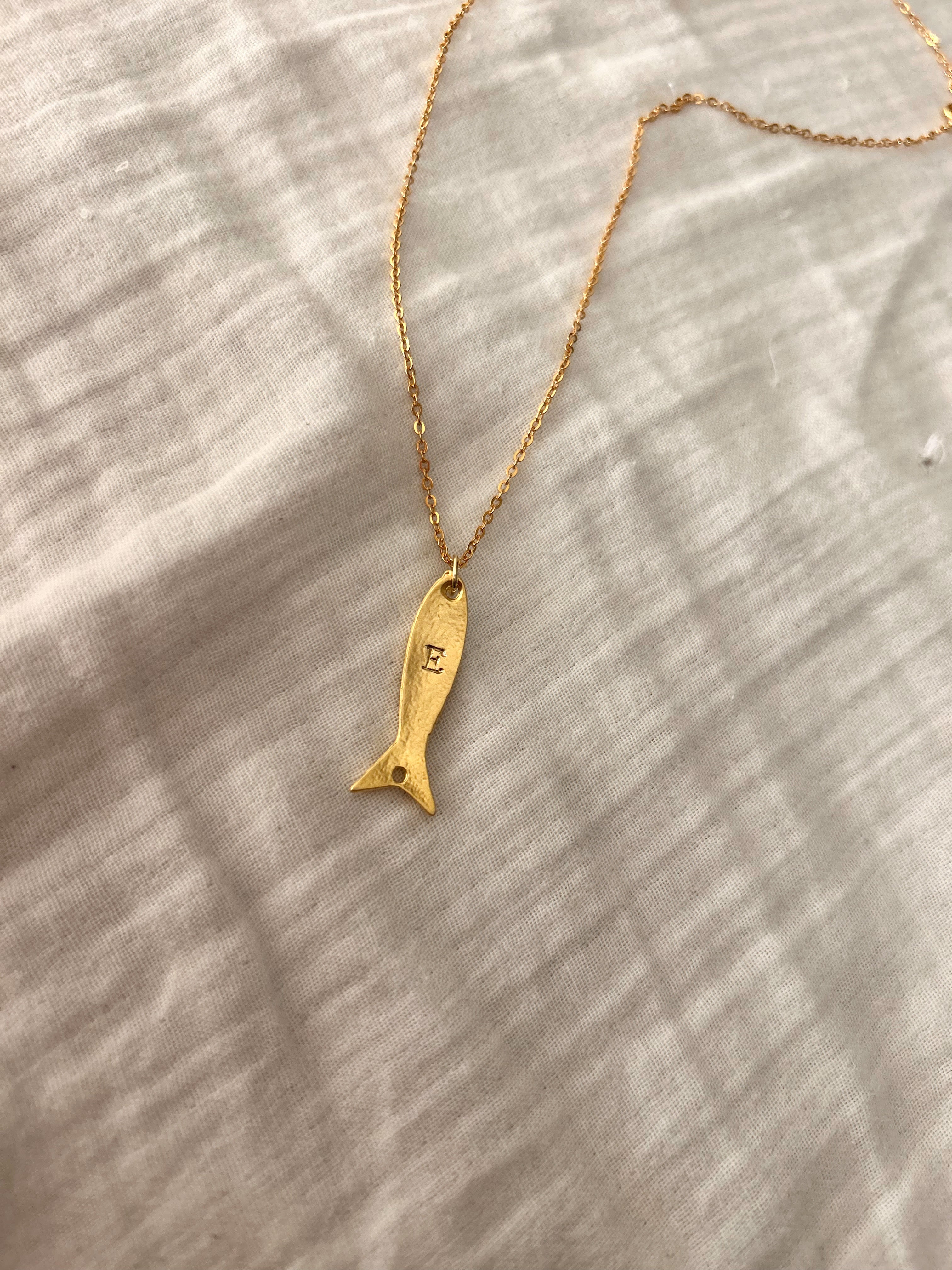 Collier Neptune personnalisable initiale