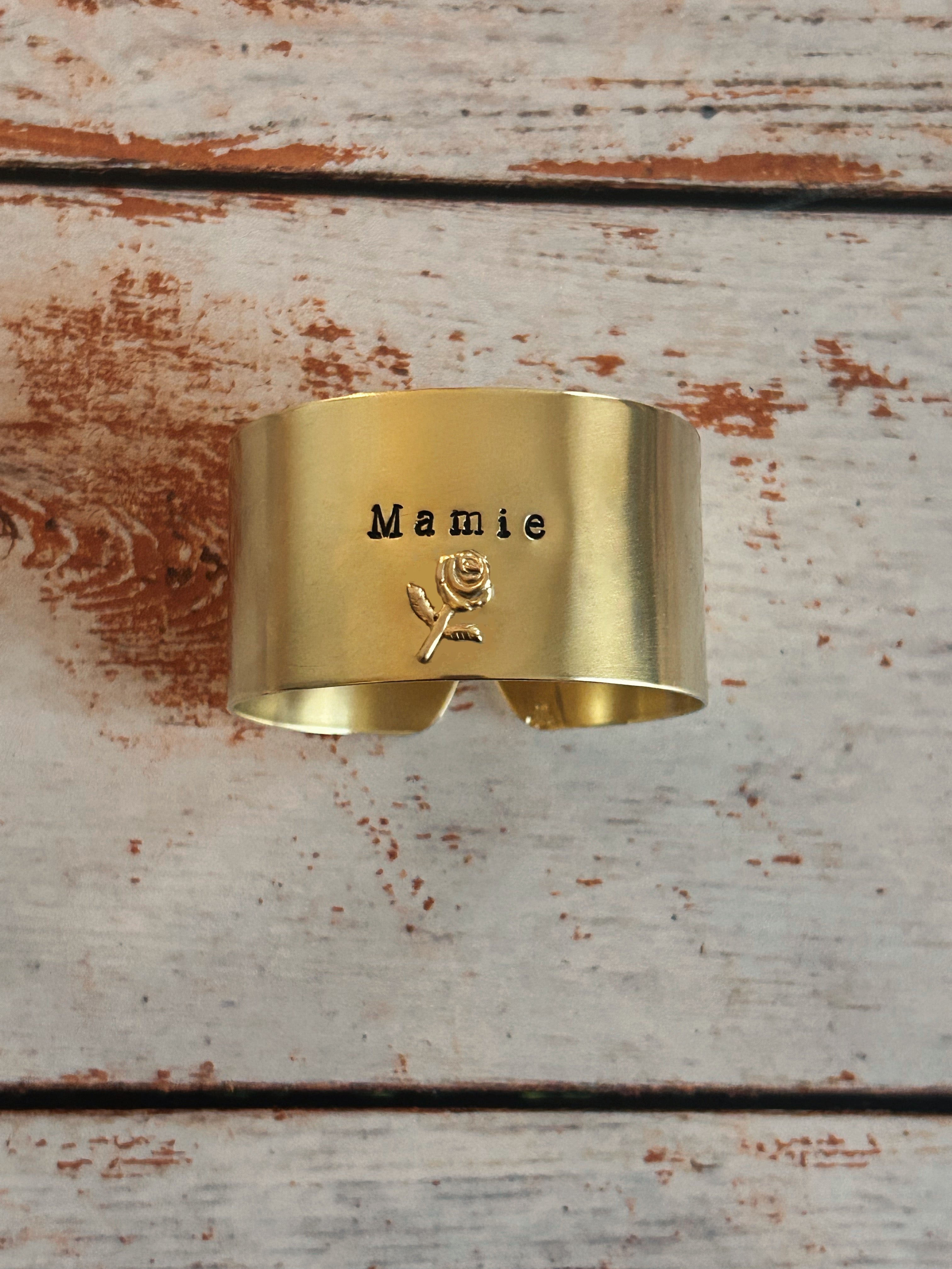 EDITION LIMITÉE | Collection Ornements | Rose | Rond de serviette personnalisable - Diamètre large ⌀5 cm