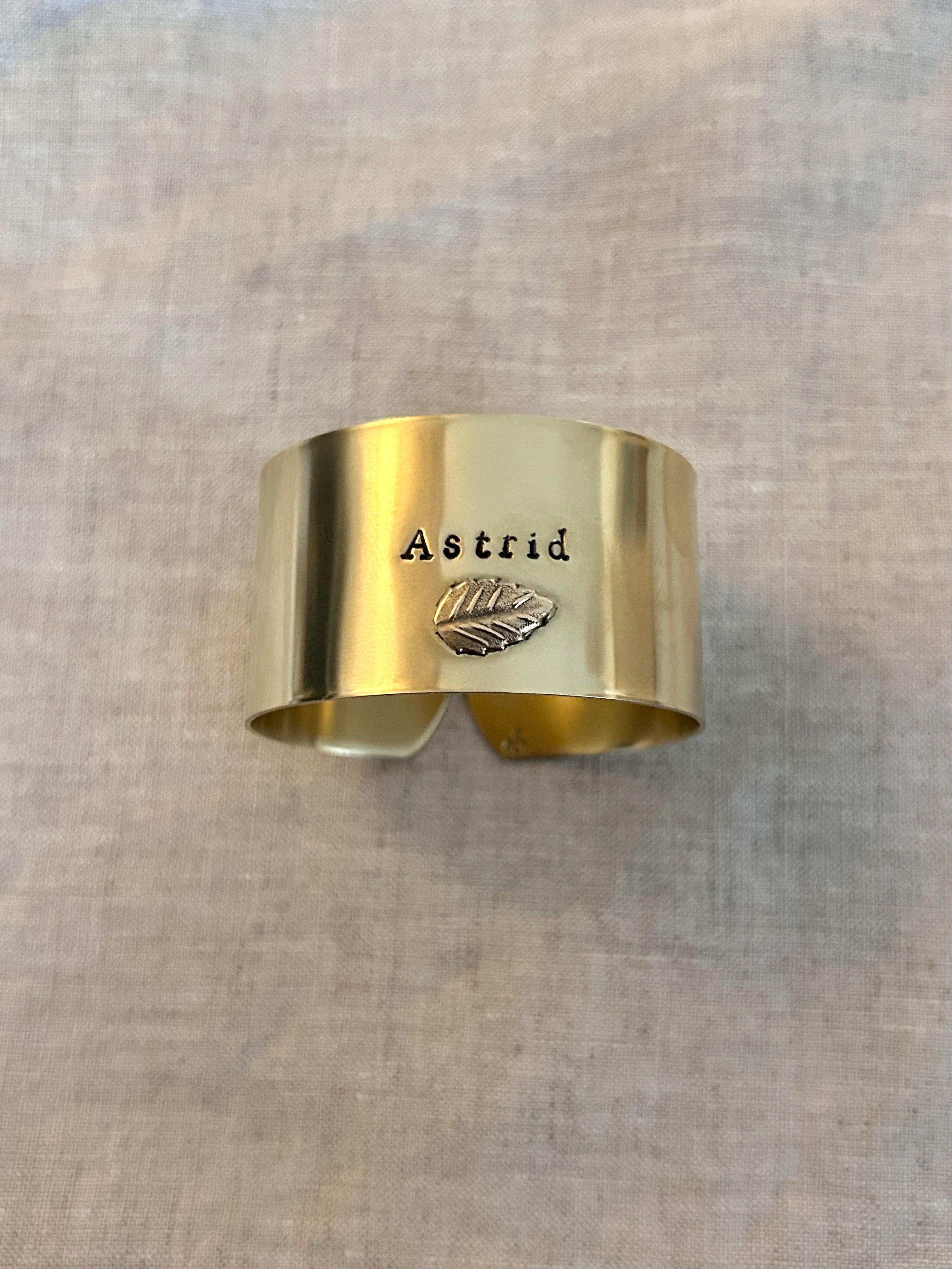 EDITION LIMITÉE | Collection Ornements | Feuille de châtaignier  | Rond de serviette personnalisable - Diamètre large ⌀5 cm