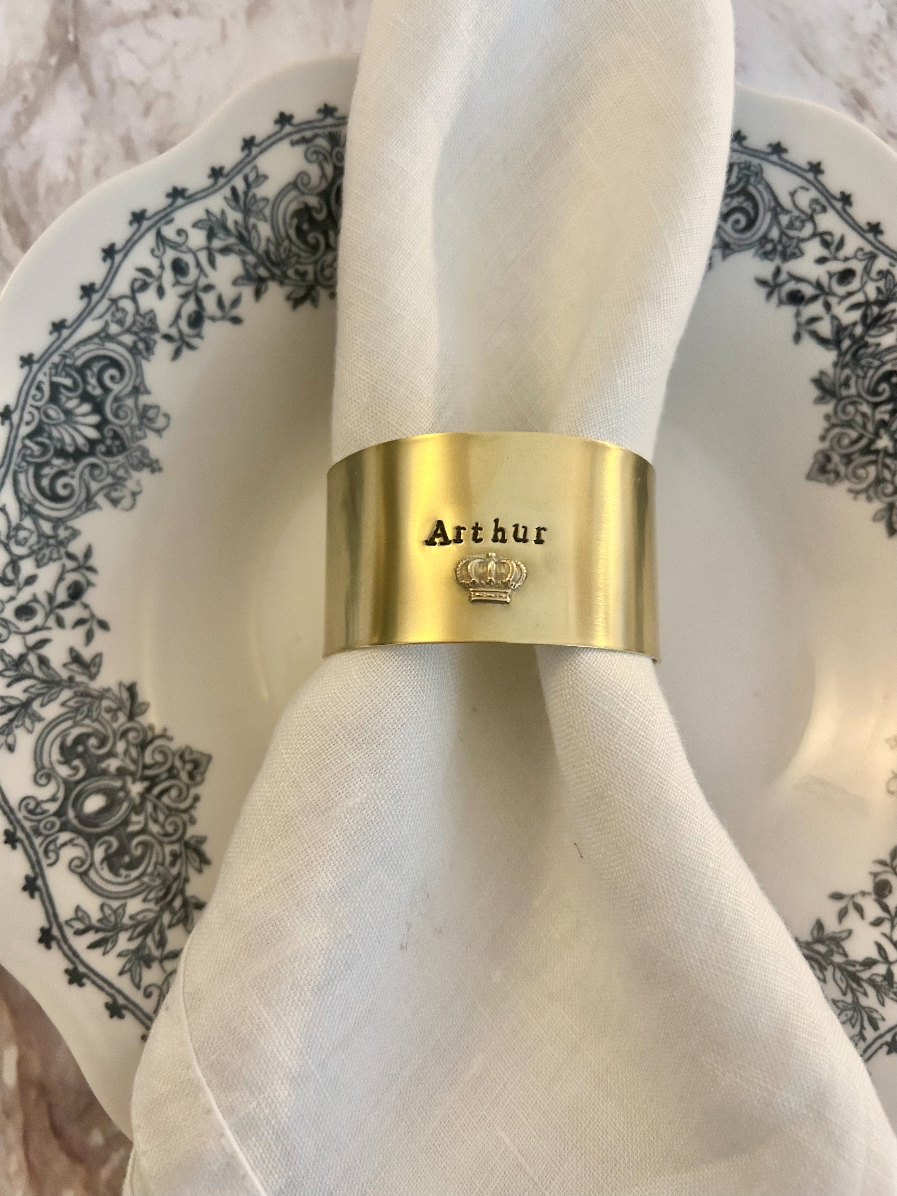 EDITION LIMITÉE | Collection Ornements | Couronne | Rond de serviette personnalisable - Diamètre large ⌀5 cm