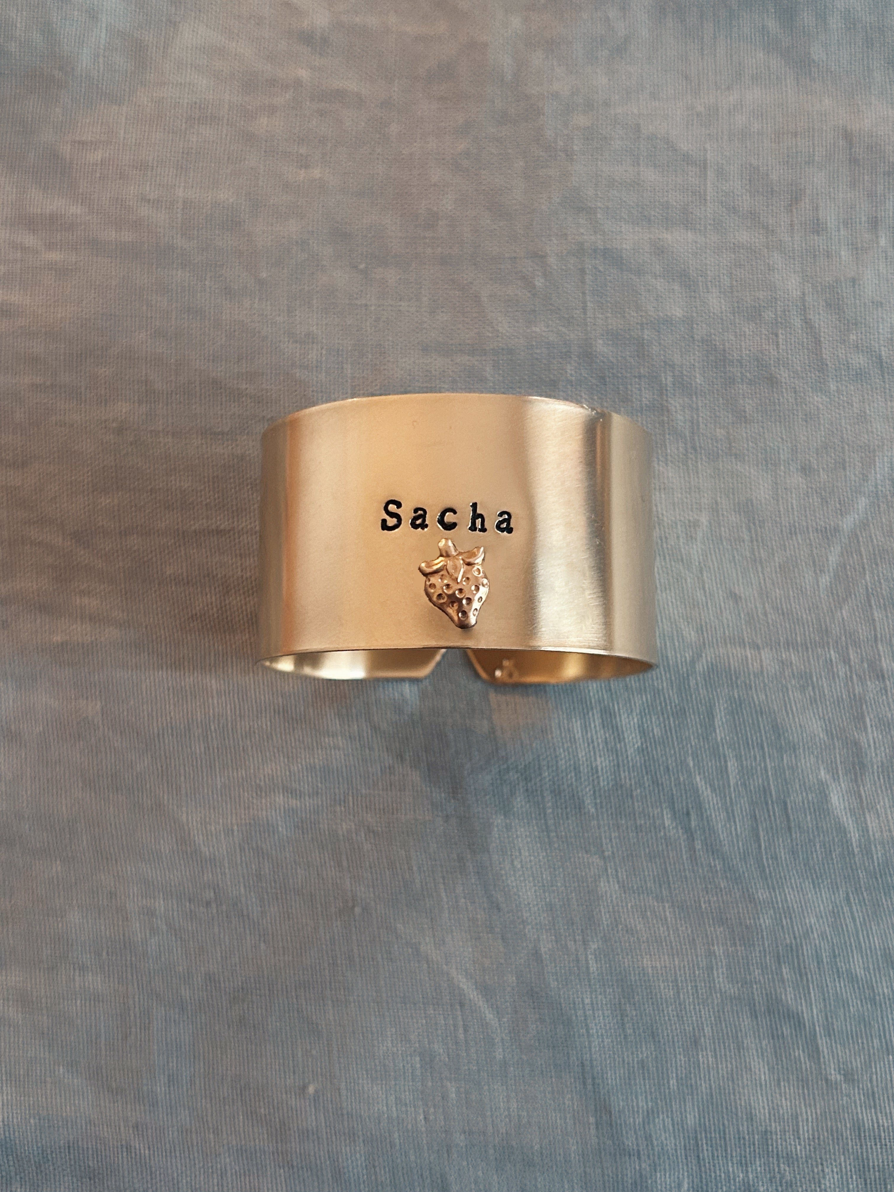 EDITION LIMITÉE | Collection Ornements | Fraise | Rond de serviette personnalisable - Diamètre large ⌀5 cm