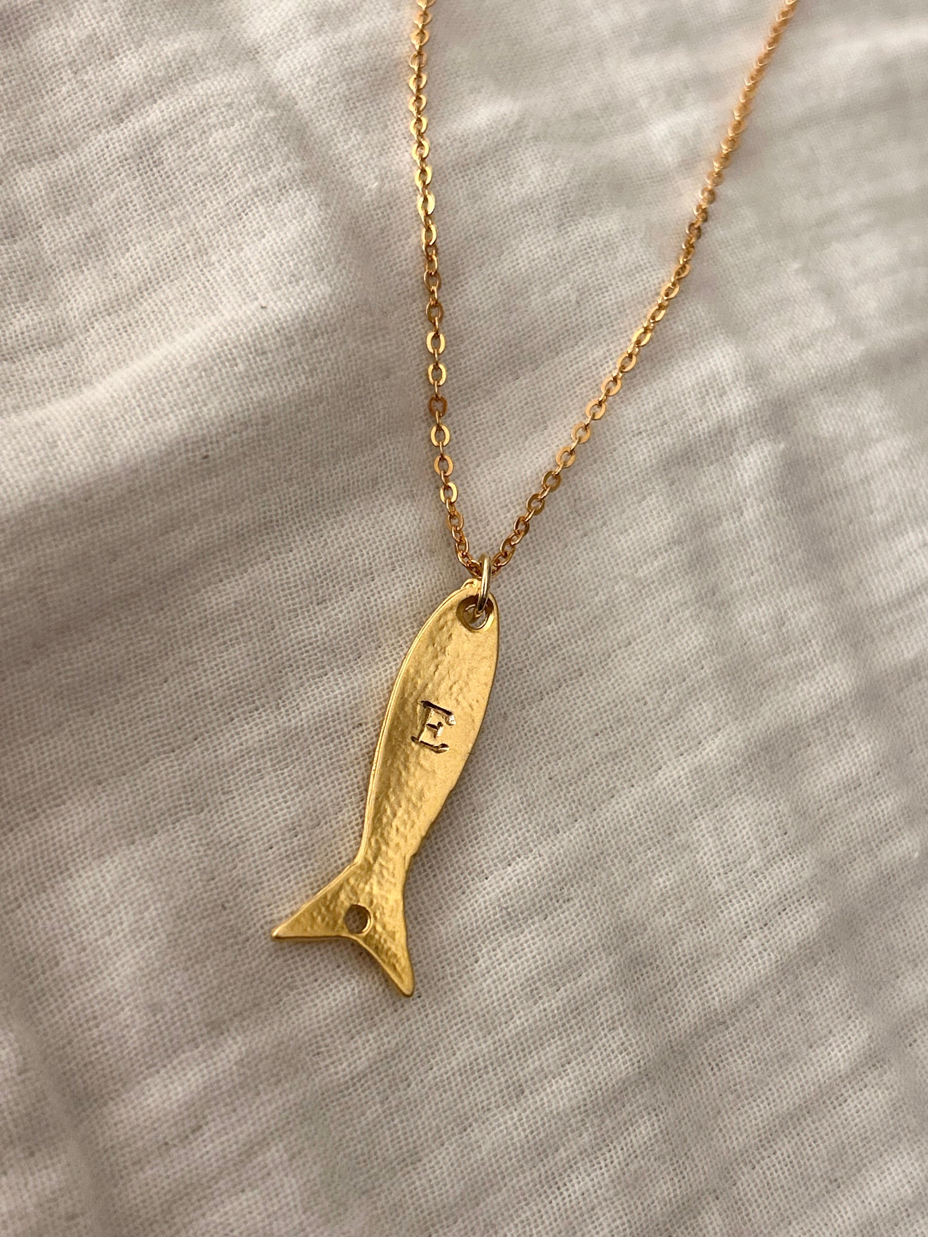 Collier Neptune personnalisable initiale