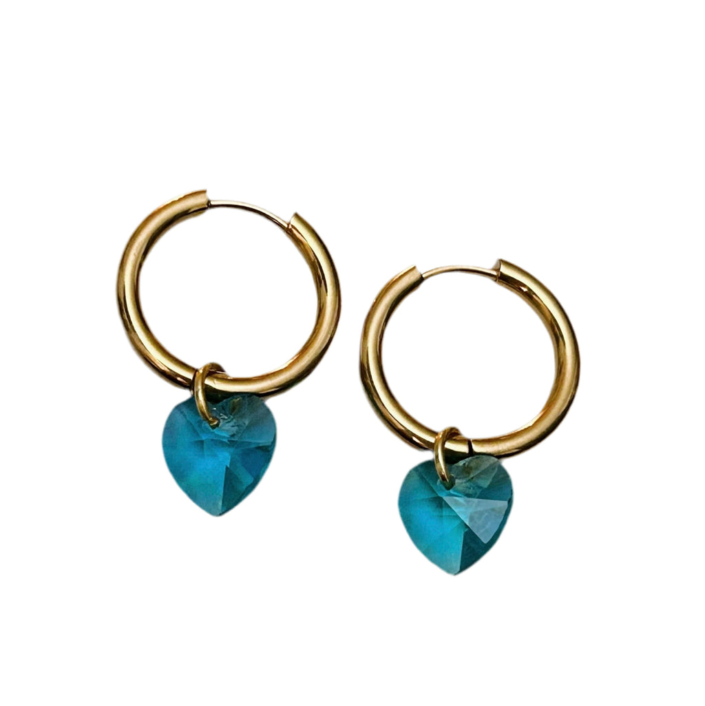 Boucles d'oreilles Hortense bleues