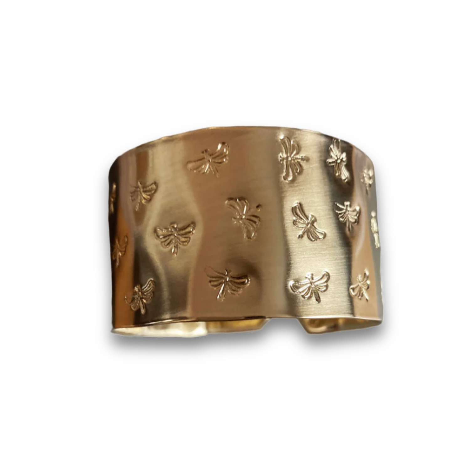 Napkin ring in golden brass Lisse customizable - Size L