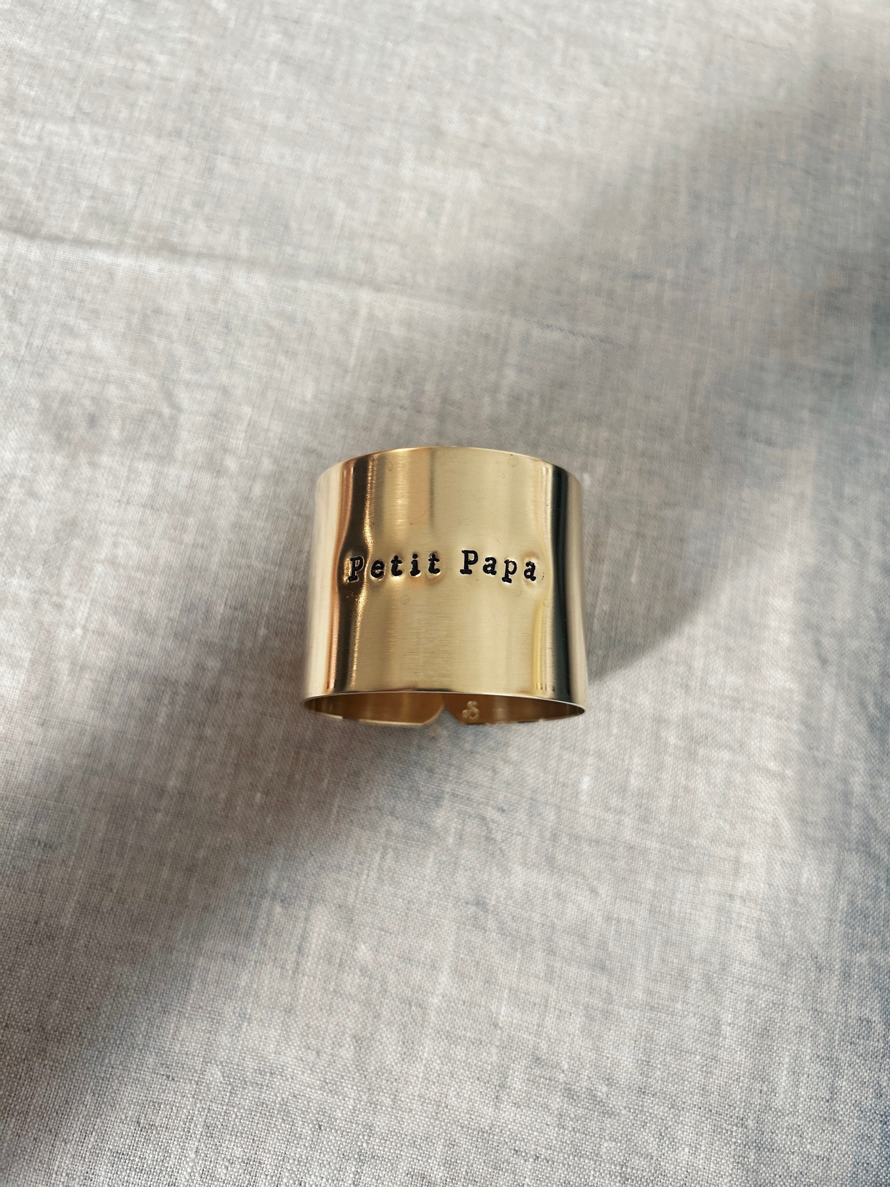 Petit papa | Série - Déjà gravé 🍀 Rond en laiton brut gravé (2 diamètres)