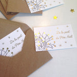 Set of 5 mini cards "from Santa Claus"