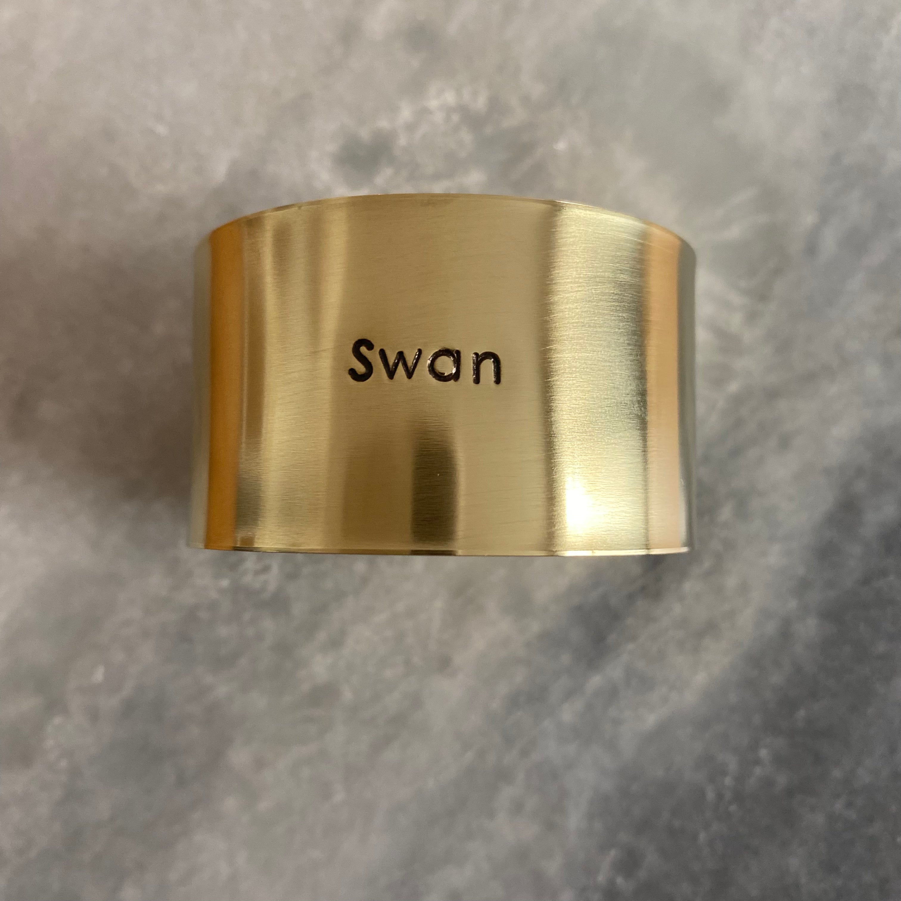 Déjà gravé laiton poli🍀 «Swan »