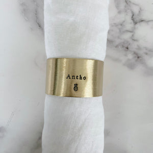 Grained napkin ring - Size L