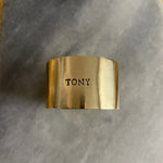 TONY | Déjà gravé 🍀 Rond en laiton poli légèrement martelé